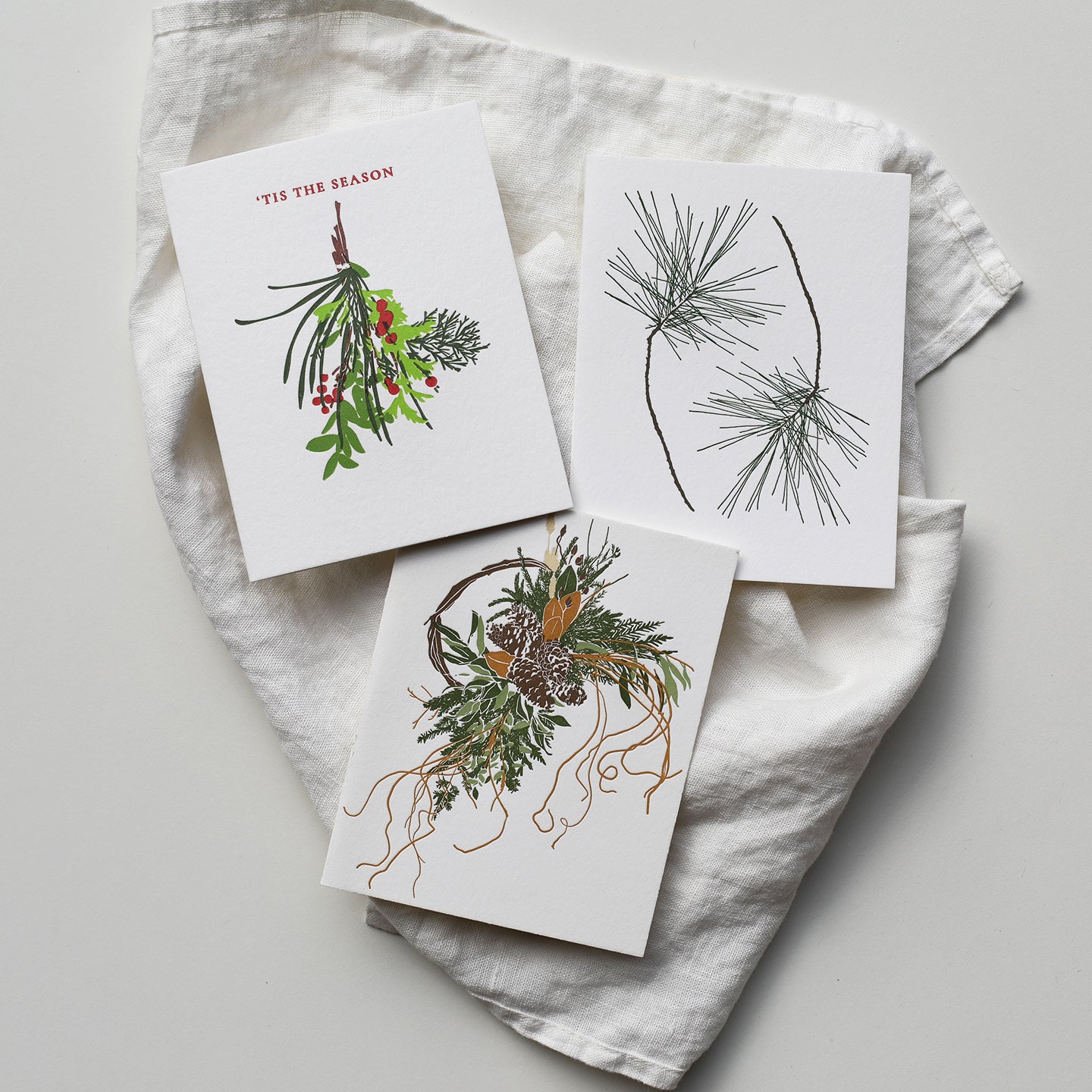 Evergreen Holiday Card Set