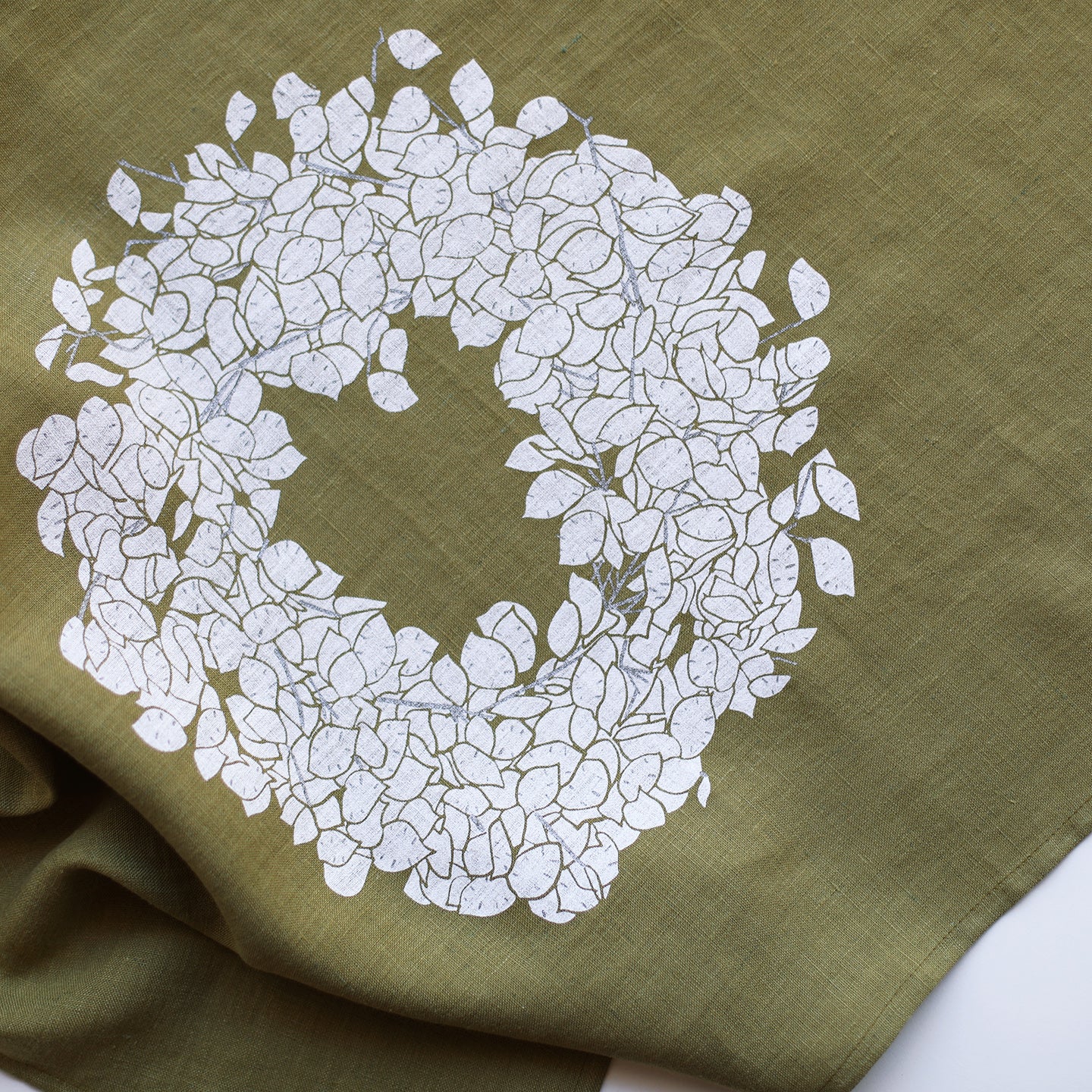 Lunaria Wreath Tea Towel